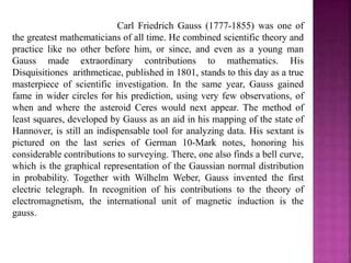 Cuộc Di cư Đức (German Migration) và Những Cống Hiến Không Thể Bỏ Qua của Carl Friedrich Gauss